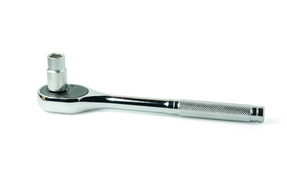 Socket spanner wrenches isolated on white background with clupping path 