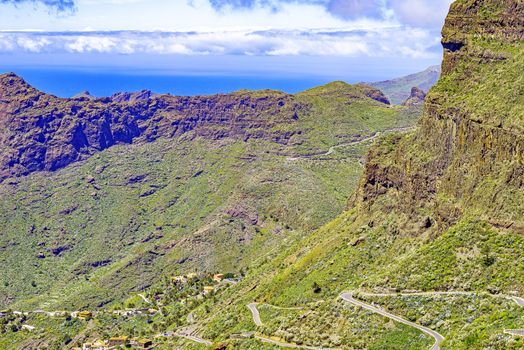 Masca Village and valley in Tenerife, Canary Islands, Spain