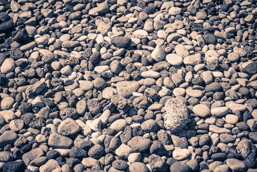 Stylized picture of pebbles on beach