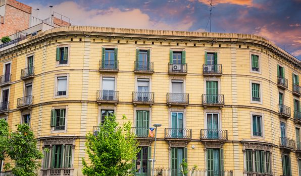 Old Building in Barcelona, Spain