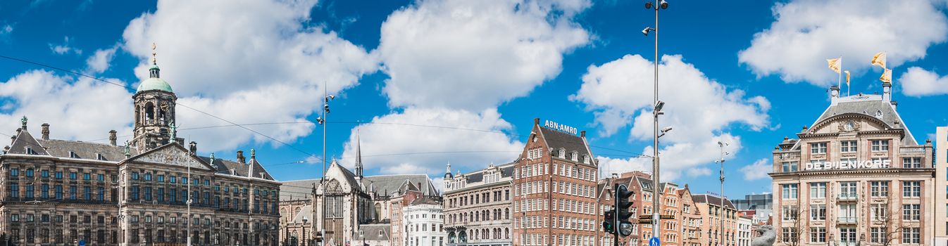 Dam square in Amsterdam in the Netherlands