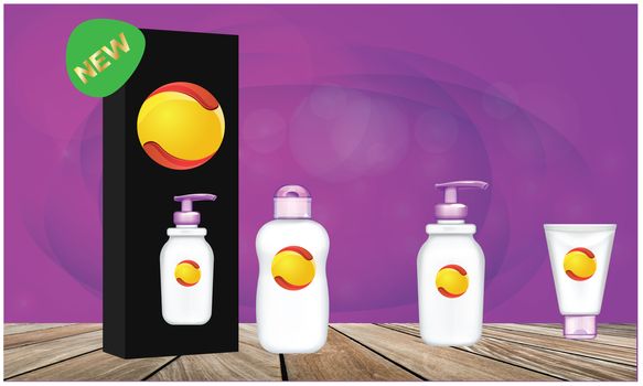 product package on abstract background