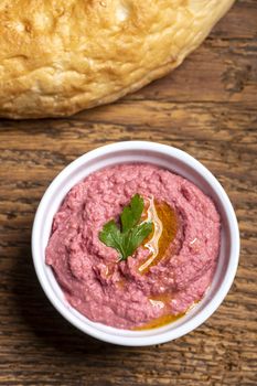 arabic humus spread with bread