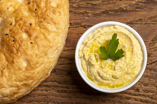 arabic humus spread with bread