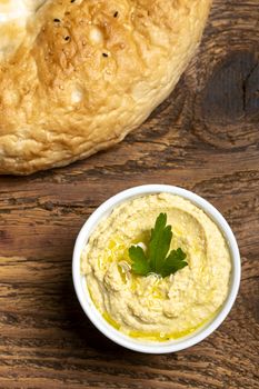 arabic humus spread with bread