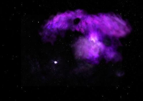 Star field in space a nebulae and a gas congestion. Elements of this image furnished by NASA . 3D rendering