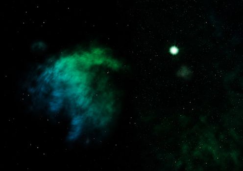 Star field in space a nebulae and a gas congestion. Elements of this image furnished by NASA . 3D rendering