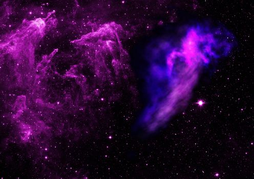 Star field in space a nebulae and a gas congestion. "Elements of this image furnished by NASA". 3D rendering