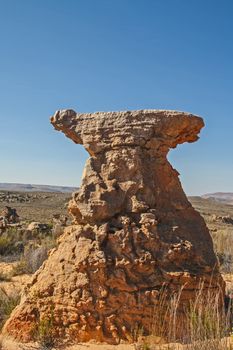 Interesting formations in the Table Mountain Sandstone of the Cederberg near the Stadsaal Caves. Western Cape. South Africa