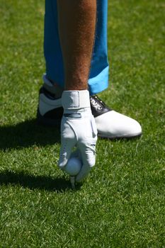 golf sport on a gold course in Switzerland with green grass