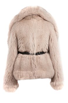 Expensive fur coats collection on a mannequin on white background