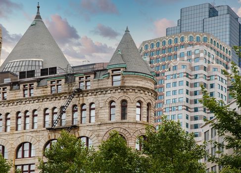 Classic Architecture in Boston with new office buildings