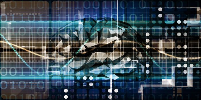 Brain Computer Interface with Square Digital Art Blocks