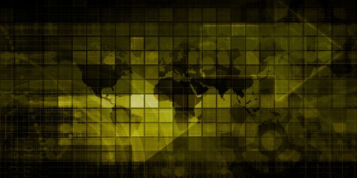 Abstract World Technology Business as a Background