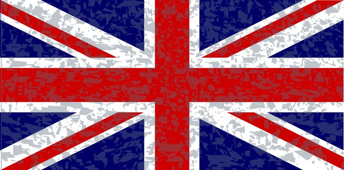 The UK Union Jack flag with a heavy grunge.