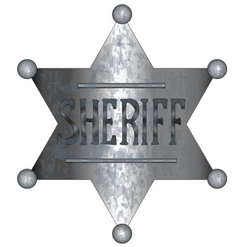 A US wild west sheriff badge.