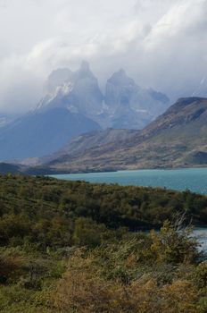 Toro Lake and Paine Horns. Ultima Esperanza Province. Magallanes and Chilean Antarctic Region. Chilean Patagonia. Chile.