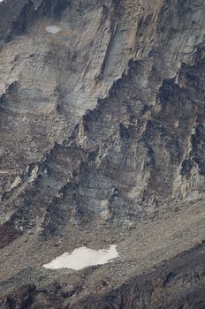 Granite wall in the Torres del Paine National Park. Ultima Esperanza Province. Magallanes and Chilean Antarctic Region. Chilean Patagonia. Chile.
