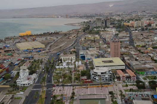 City of Arica in the Arica y Parinacota Region. Chile.