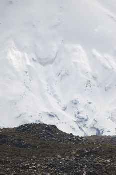 Slope of Parinacota volcano in Lauca National Park. Arica y Parinacota Region. Chile.
