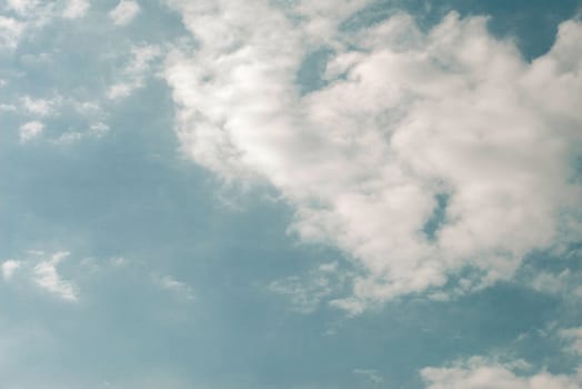 Soft White clouds in the blue sky, Blue sky and clouds background.