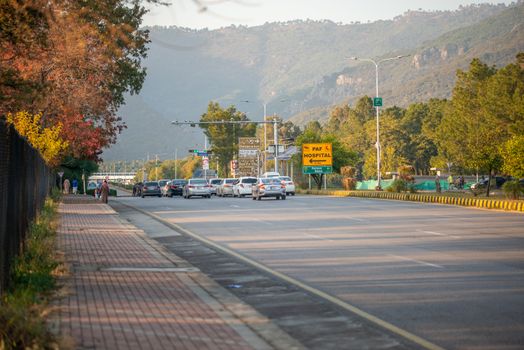 Islamabad City view with mountains  in the background