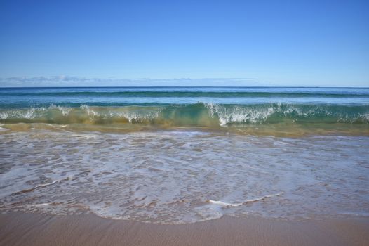 Wave about to break at the beach