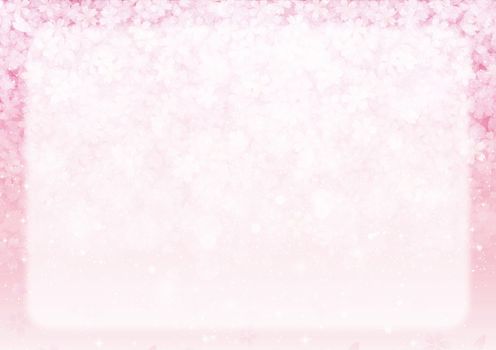 The pink cherry blossom flower gradient paper background for faded border