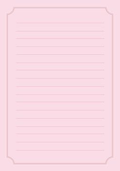Line paper pink background with the vintage border 
