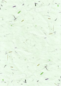 Vertical green retro textured Japanese paper background