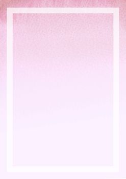 The vertical paint brush gradient pink blank paper background with white border