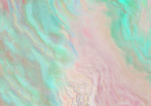 The horizontal gradient green and pink mixed watercolor painting textured paper backbround