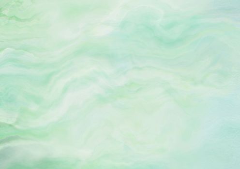 The horizontal gradient green mixed watercolor painting textured paper backbround