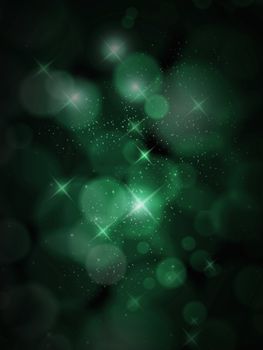 Abstract green elegant blurred bokeh effect dark background 