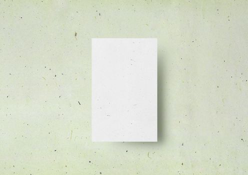 The business card mockup template Japanese green pastel textured classic paper background