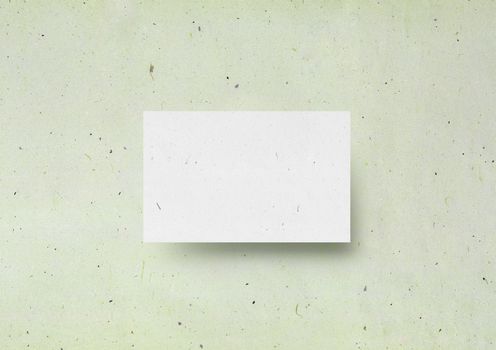 The business card mockup template Japanese green pastel textured classic paper background