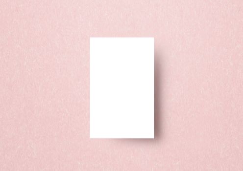 The business card mock-up template gradient paastel pink textured Japanese paper backbround