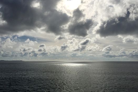 Blue sky, ocean and cloudscape in Japan Okinawa