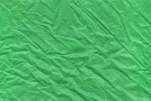 The Christmas green crumpled and grungy textured blank paper background