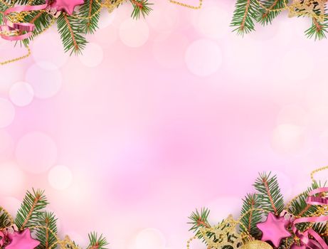 4K resolutions pink gradient blank paper background with bokeh border