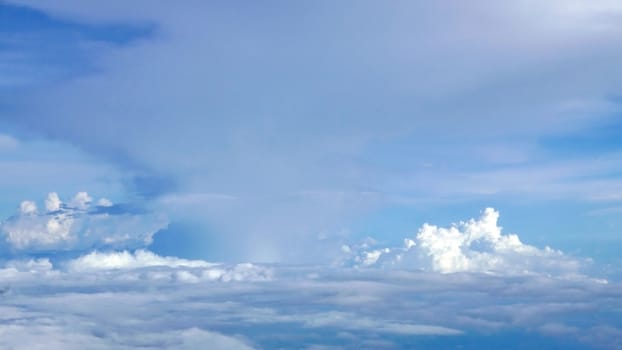 Blue sky cloud background from the aerial view