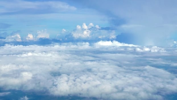 Blue sky cloud background from the aerial view