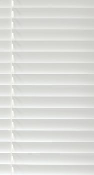 White venetian blind lifted background