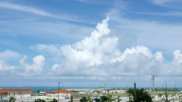 ocean and white cloud