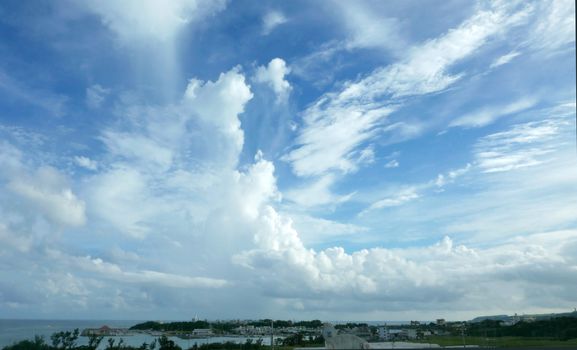 ocean and white cloud