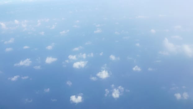 Beautiful white clouds in the blue sky