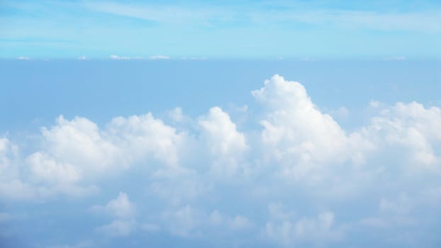 Beautiful white clouds in the blue sky