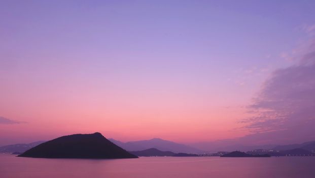 Nature background sunset cloud and the sea