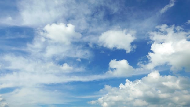 Beautiful white clouds in the blue sky