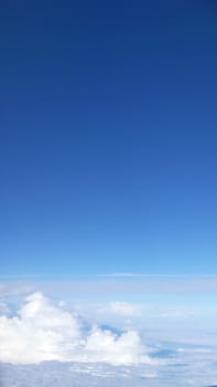 Beautiful white clouds in the blue sky